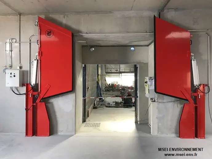 Barrière eaux incendie installée par MSEI